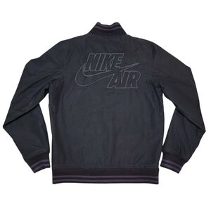 Nike Air Small Black Bomber Jacket W/ Pockets & Camo Interior